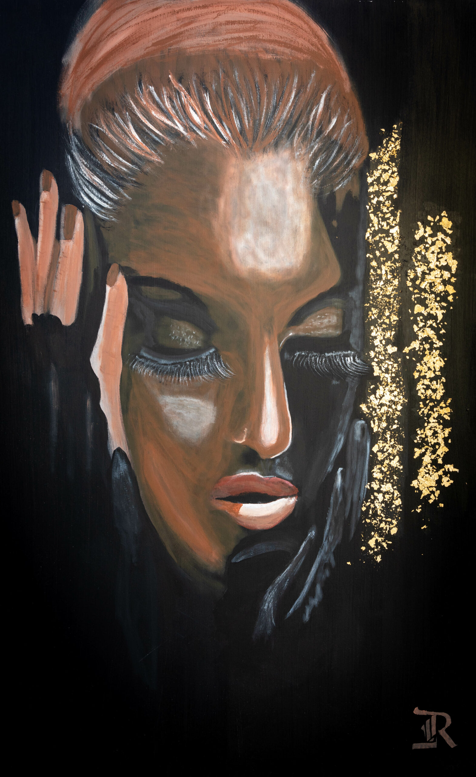 GOLD WOMAN 81x130cm - A vendre