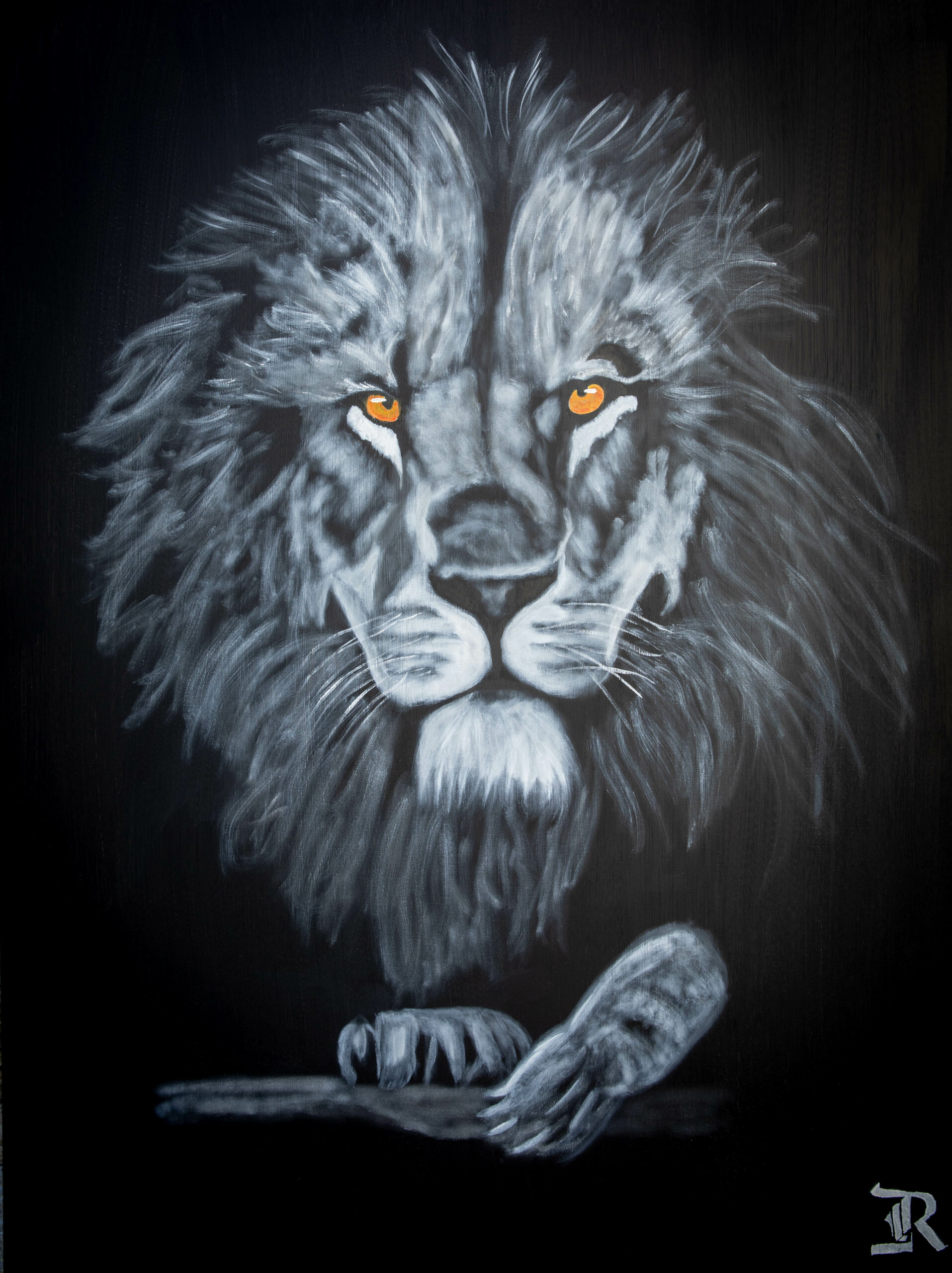 Lion, le veilleur 96,5x130 cm - A vendre