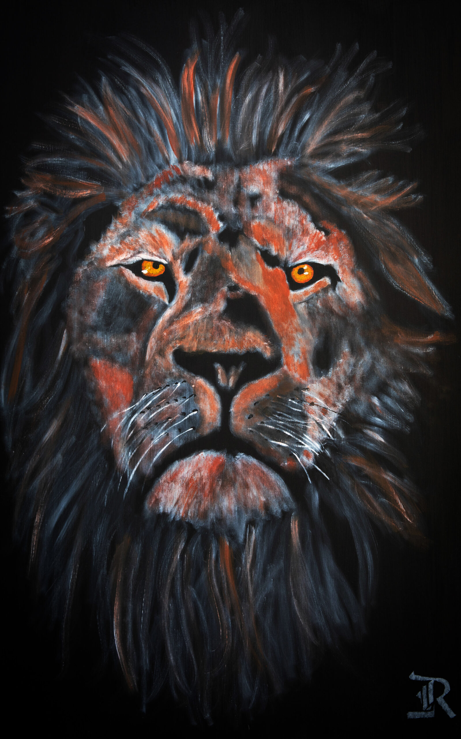 Le lion fauve 73x116 cm - A vendre